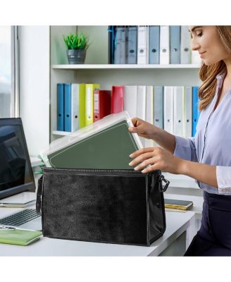 Single-Piece Thin Hanging File Organizer Bin Clear Plastic Stackable for Document Storage