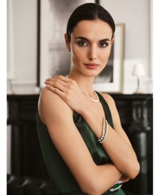Cubic Zirconia Tennis Collar Necklace, 17" + 3" extender