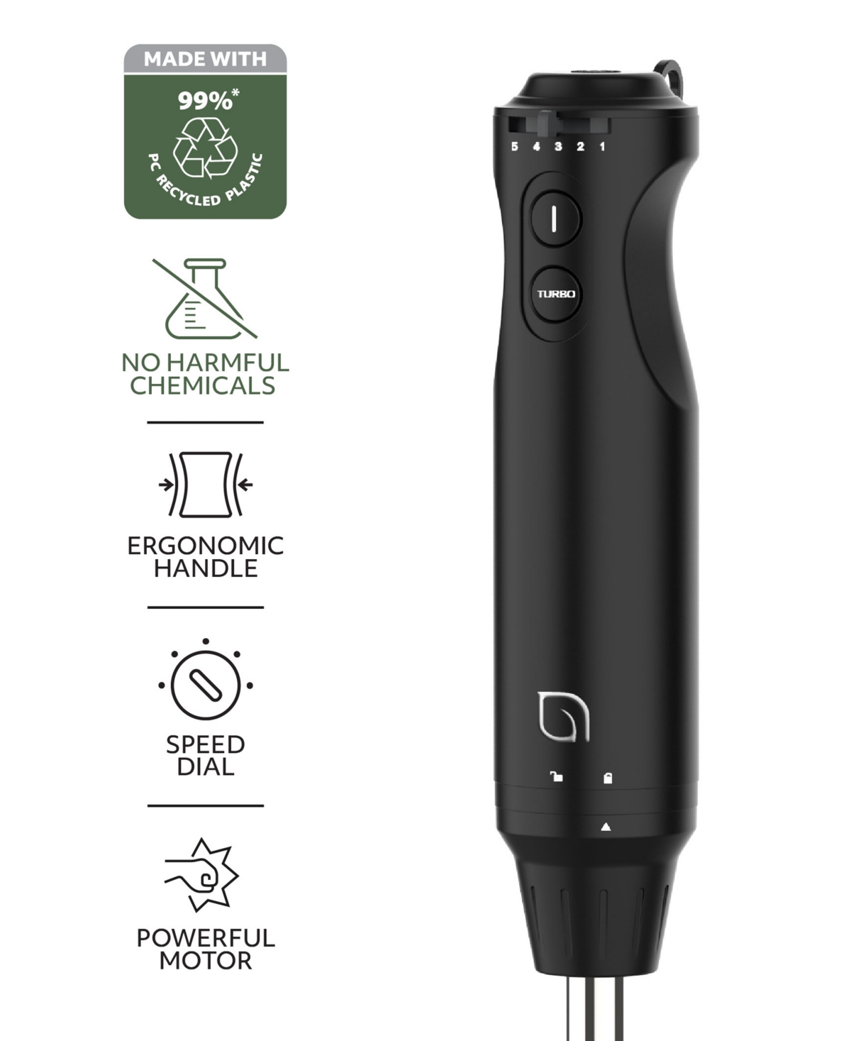 WILLOW KITCHEN 5-SPEED IMMERSION HAND BLENDER WITH TURBO MODE