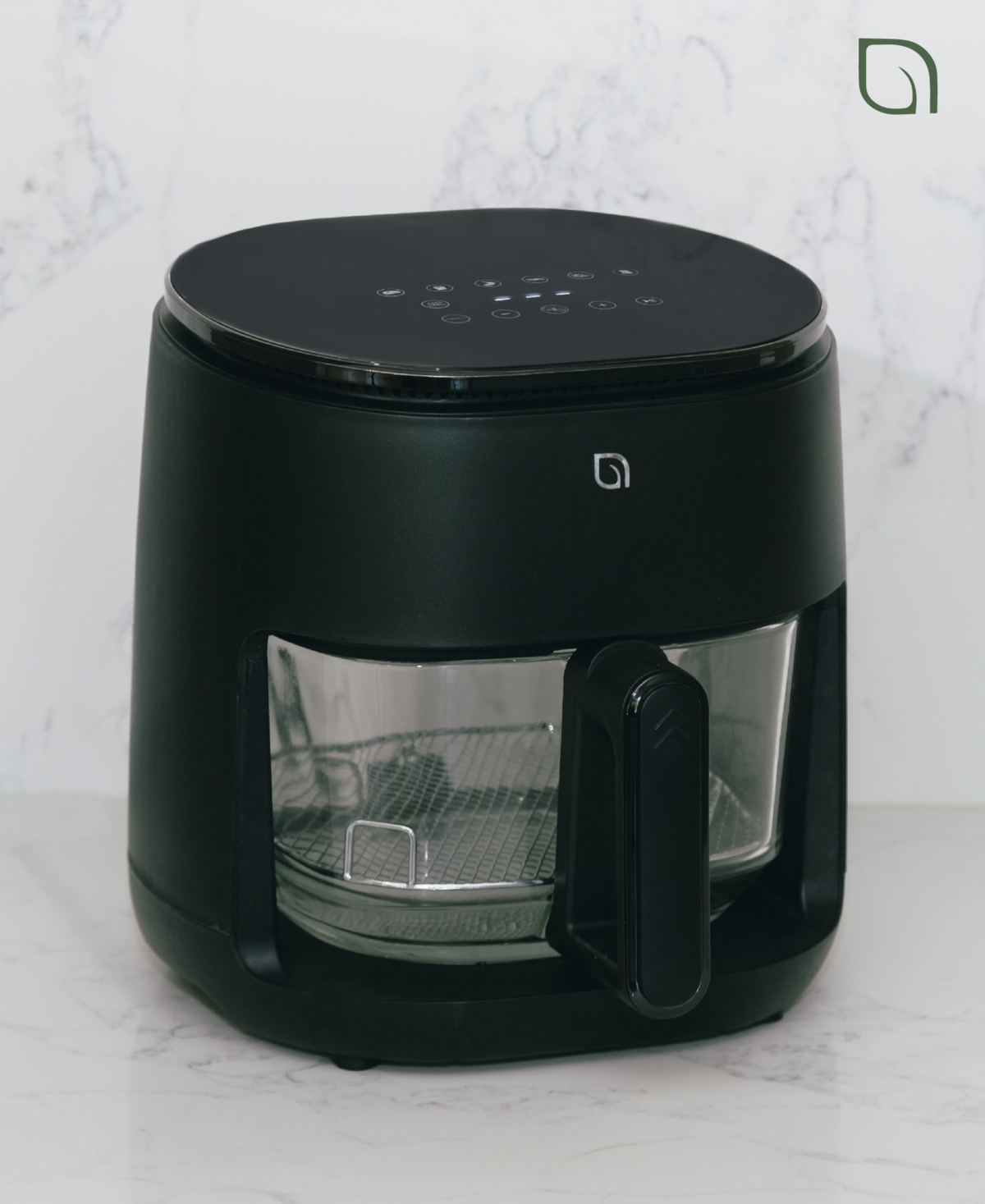 Willow Kitchen 5QT Digital Glass Air Fryer - Self-Cleaning, Digital Touch Screen, Healthier Frying, Watch Your Food Cook
