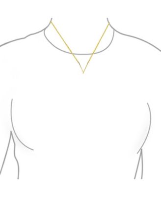 Minimalist Geometric Chevron V Pendant Necklace 14K Gold Plated Silver