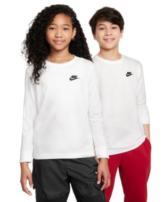 Big Kids Sportswear Logo Embroidered Long-Sleeve T-Shirt 