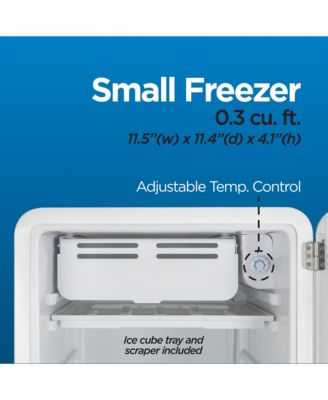 3.2 Cu. Ft. Refrigerator With Freezer, Vintage Style Refrigerator, With Slide-Out Glass Shelves & Tall Bottle Storage, Retro Fridge