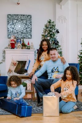 Toddler Girls Bingo Chilli Mom Bandit Dad Christmas Long Sleeve Sweater to