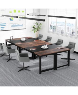 Executive Desk, Large Office Computer Desk with Thicken Frame, Modern Simple Workstation Business Furniture for Home Office