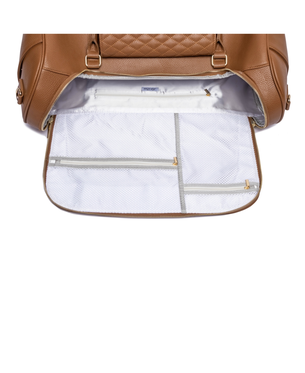 Luli Bebe Monaco Travel Bag, Made from Luxury Materials with Stylish Exterior, Easy to Carry with Spacious Storage, Made for Moms - Pastel Pink - Cara