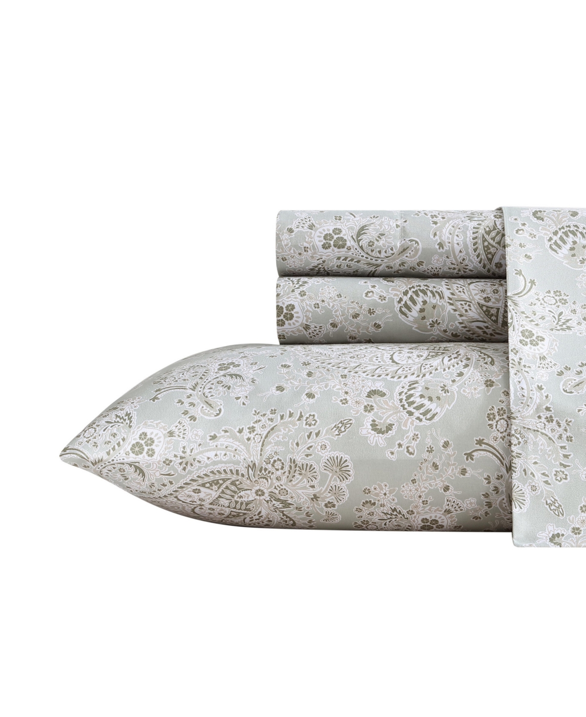 Wrangler Closeout!  Microfiber 4-pc. Sheet Set, Queen In Prairieland Paisley Sage Green