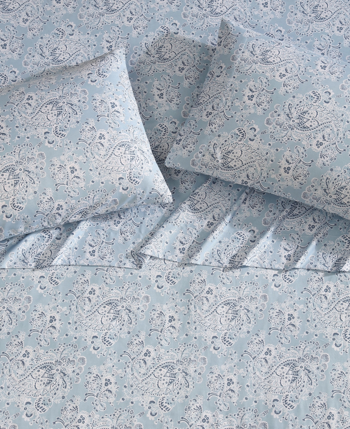 Wrangler Closeout!  Microfiber 3-pc. Sheet Set, Twin In Prairieland Paisley Blue