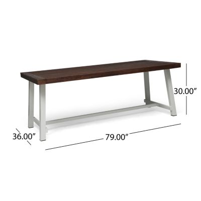 Streamdale Acacia & Metal Outdoor Dining Table for 8