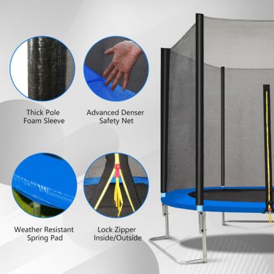 Streamdale 8FT Trampoline Net, Basketball, Ball & Inflator