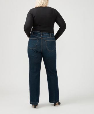 Plus Size Highly Desirable High Rise Trouser Leg Jeans