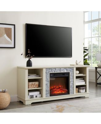 Modern Electric TV Stand with 18" Fireplace Insert