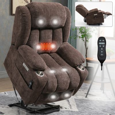350 lbs Power Recliner with Massage, Heat, & USB.