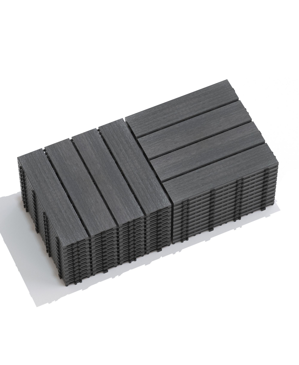 Streamdale Furniture Wpc Interlocking Patio Floor Tiles