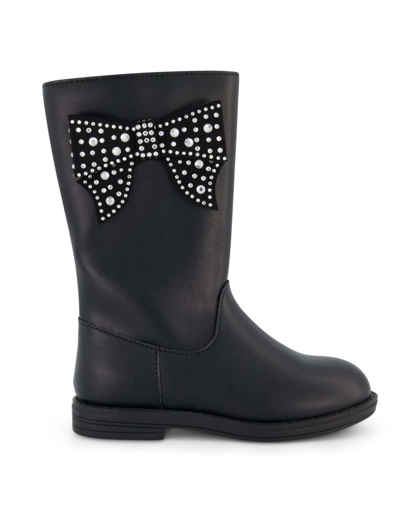 Ботинки Jessica Simpson Evie Ribbon Riding Boot для девочек-малышей, цвет: Чёрный — фото 2