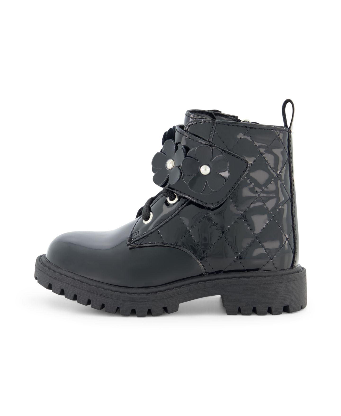 Ботинки Jessica Simpson Daria Flower Moto Boot для девочек-малышей, цвет: Чёрный — фото 2
