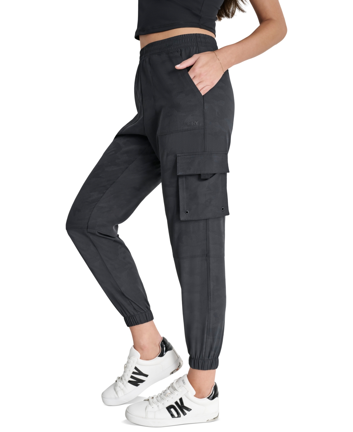 Dkny Women's Camouflage Cargo Commuter Joggers