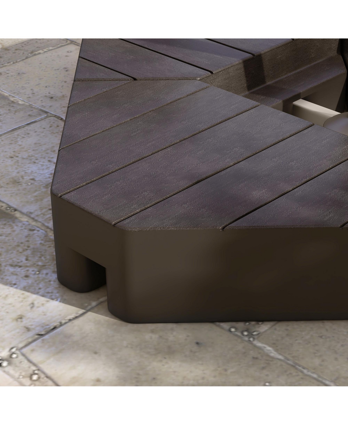 Streamdale Furniture 4 Piece Patio Cantilever Umbrella Base Weight Set, Outdoor Offset Umbrella Weights for Umbrella Stand, 132 lb. Capacity Water or