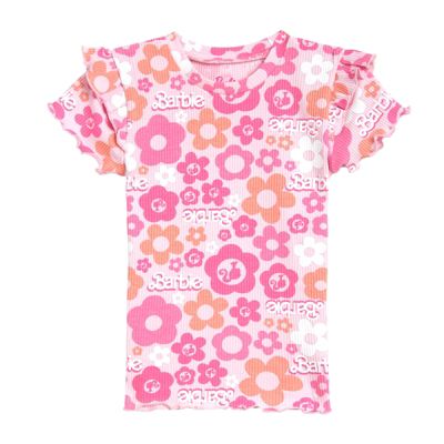 Girls Ribbed T-Shirt and Shorts Outfit Set