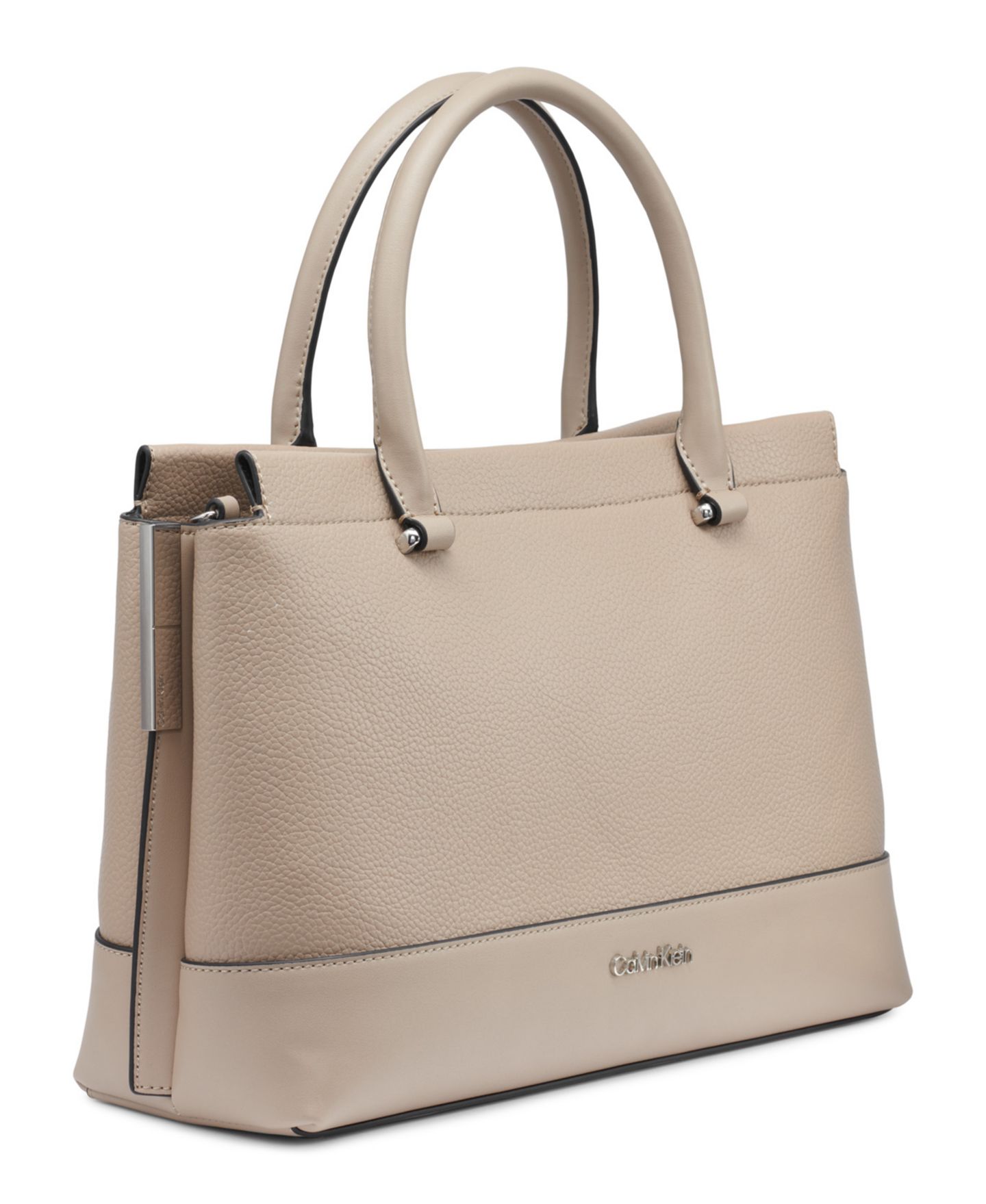 Женская сумка Calvin Klein Bianca Triple Compartment Convertible Satchel, цвет: Чёрный / Серебряный — фото 7