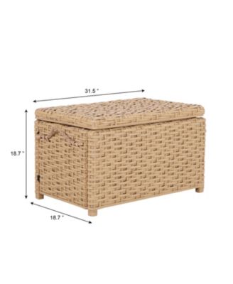 Jacob Handwoven Wicker Storage Trunk