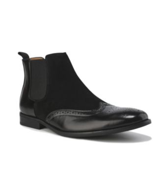 Men's Wingtip Brogue Two-Tone Chelsea Boots