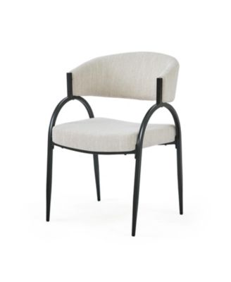 Upholstered Dining Chairs With Metal Legs (Set of 2),Beige