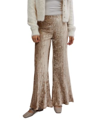 Free People - Women's Star Sign Wide-Leg Velvet Pants