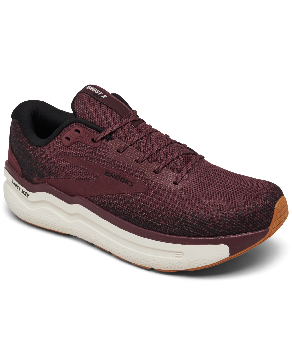 Men's Ghost Max 2 Running Sneakers from Finish Line - Truffle/Black