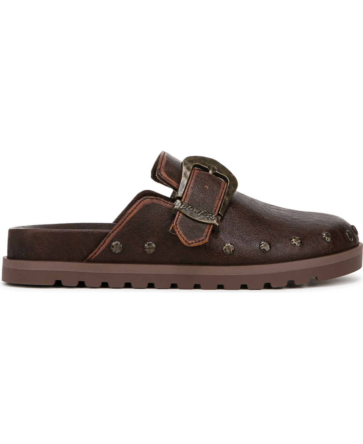Blowfish Malibu Women's Skylar Slip On Clogs In Brown Distressed Faux Leather