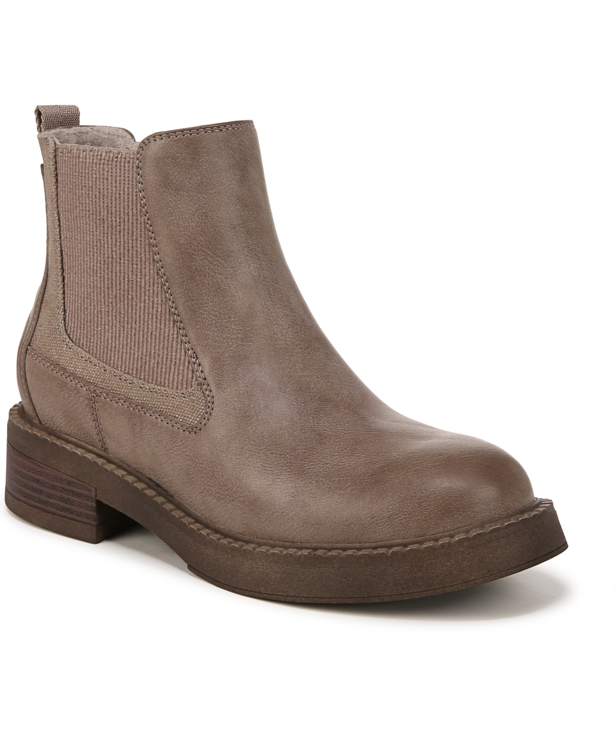 Women's Vera Chelsea Booties - Olive Faux Leather