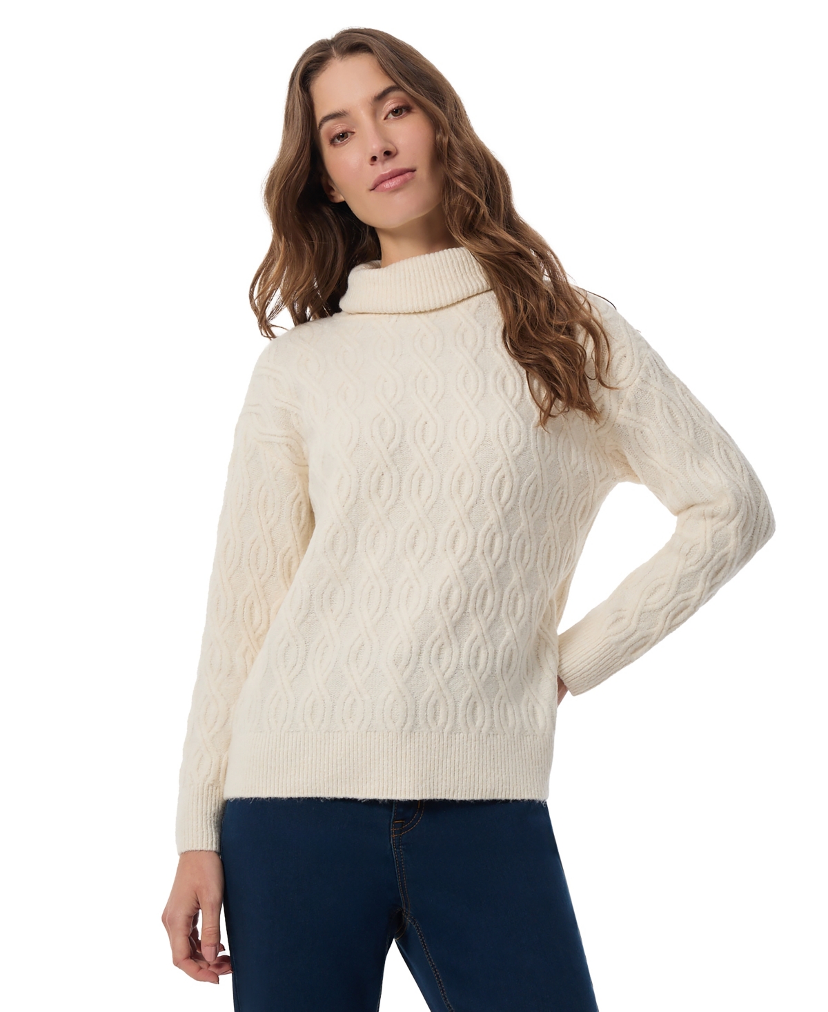 Jones New York Women's Cable-Knit Turtleneck Sweater