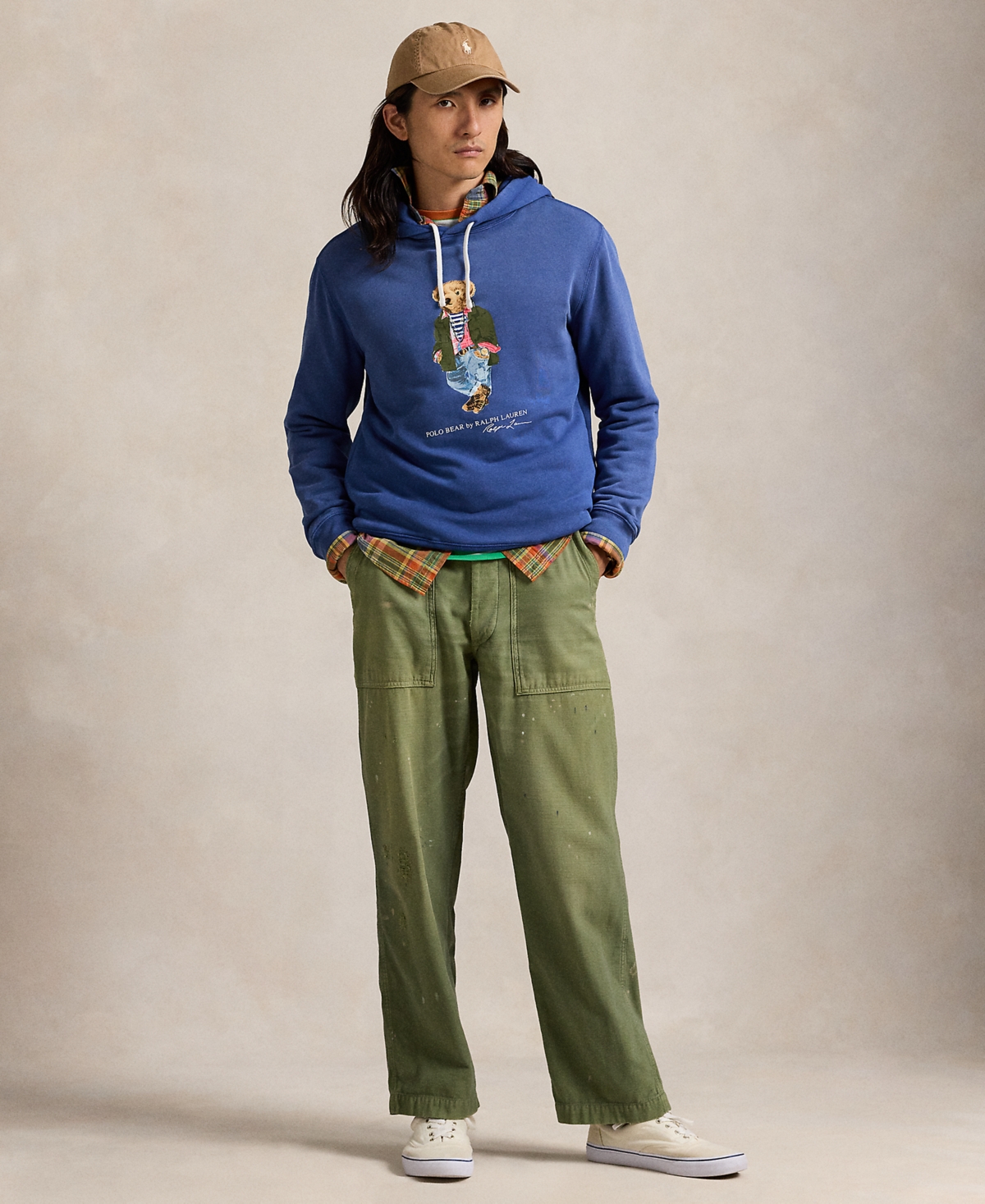 Polo Ralph Lauren Men's Polo Bear Garment-Dyed Fleece Hoodie