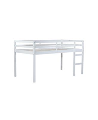 Twin Loft Bed with Ladder and Strong Slats.