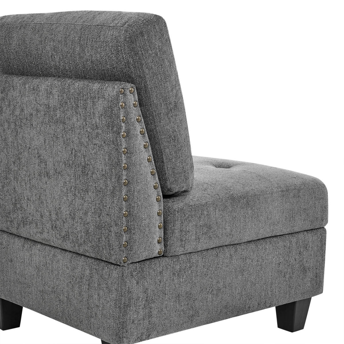 Streamdale Furniture Corner Sofa for Modular Sectional, Grey Chenille (31.5" x31.5" x36.5")