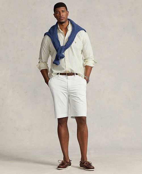 alfani Polo Ralph Lauren Men's Big & Tall Stretch Classic-Fit Chino Shorts Men's Fashion & Accessories