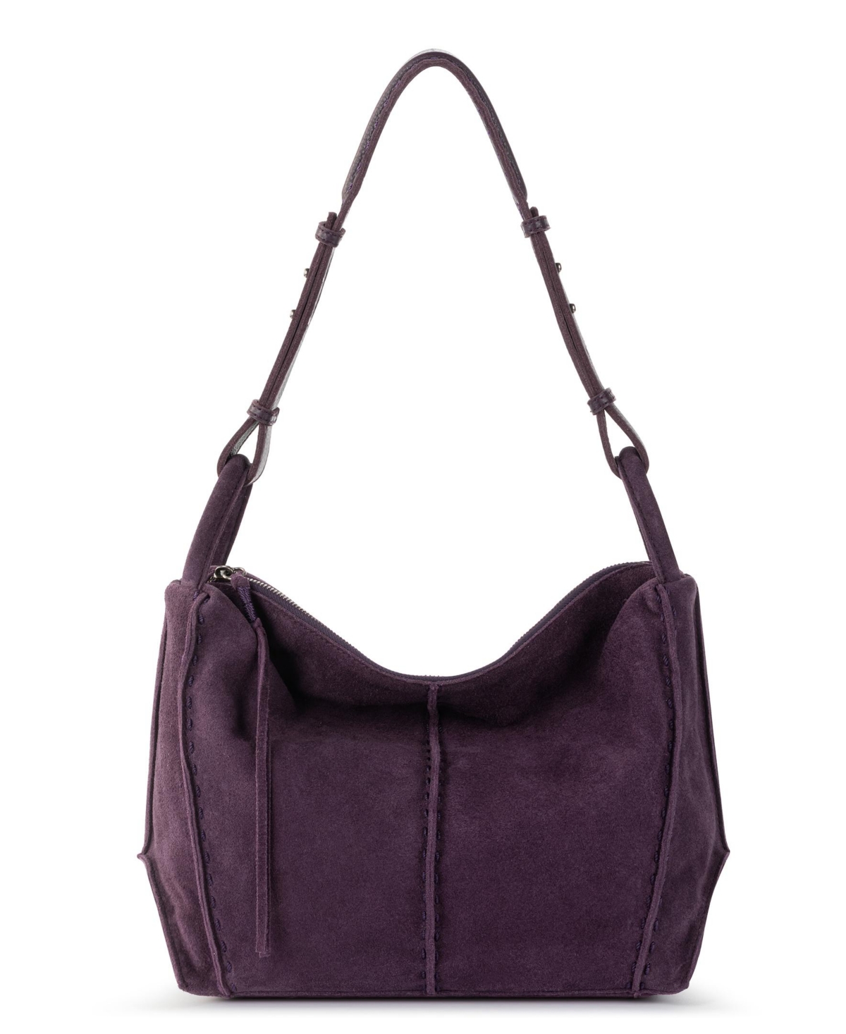 The Sak Women's Los Feliz Leather Hobo Bag In Aubergine Suede