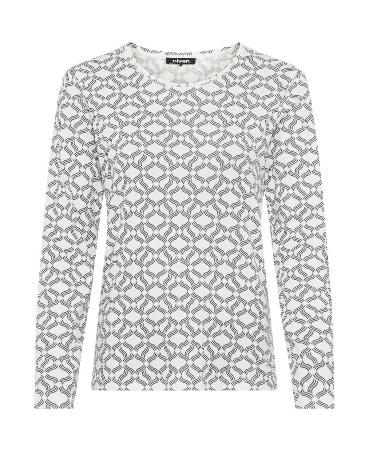 Olsen Women's Long Sleeve Allover Print T-Shirt