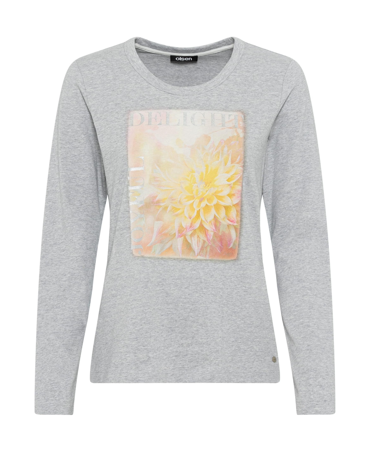 Olsen Women's Long Sleeve Placement Print T-Shirt