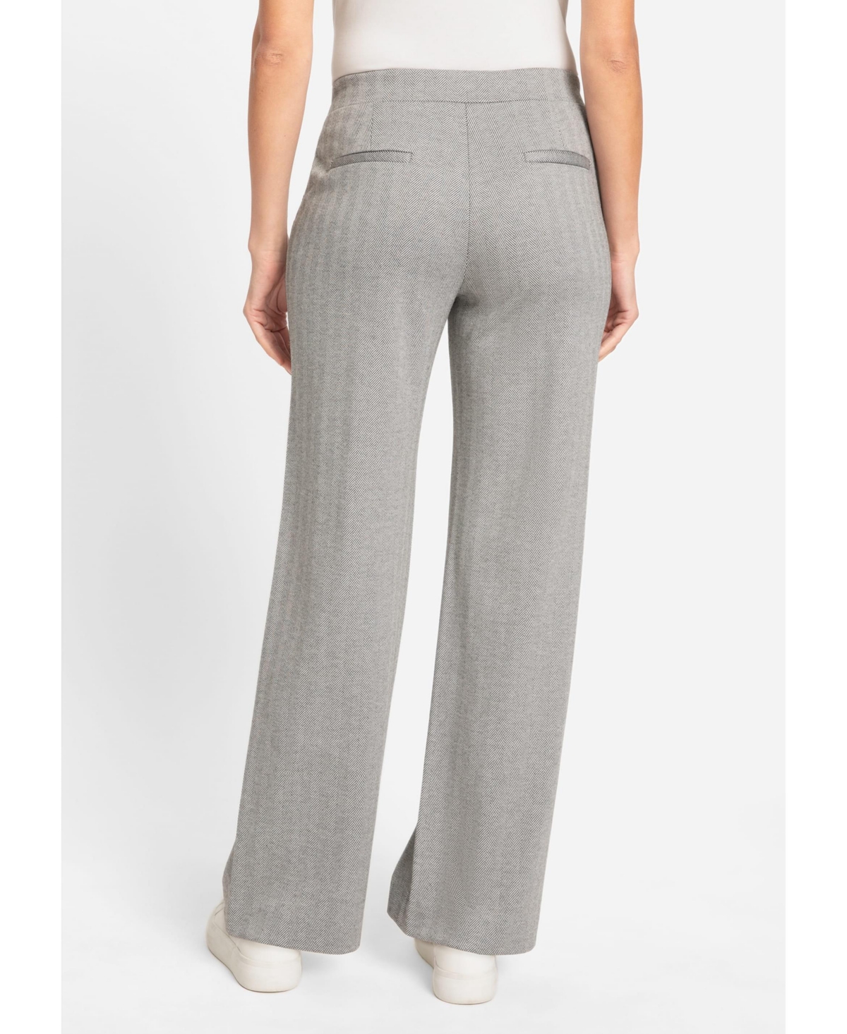 Olsen Women's Anna Fit Wide Leg Herringbone Pant