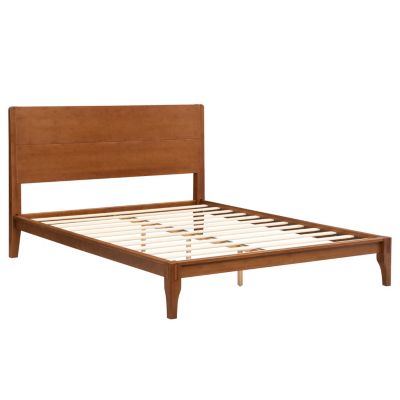 Streamdale Mid-Century Queen Platform Bed with Bamboo Wood