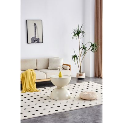 Round Coffee Table with Removable Table Top