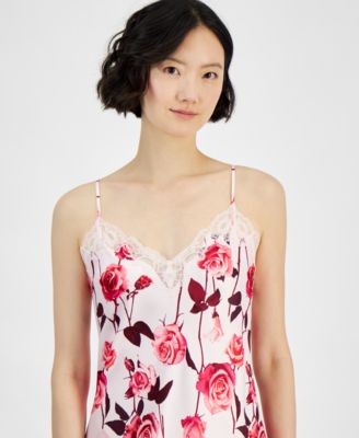 Women's Lace-Trim Satin Nightgown, Exclusively at Macy's