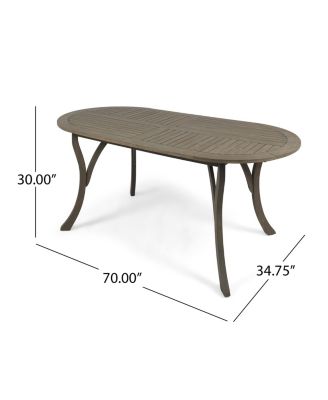 Acacia Wood 70" Dining Table