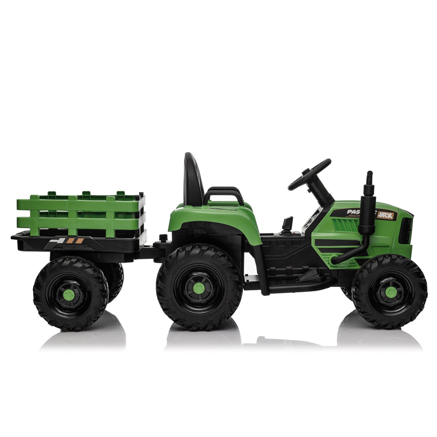 Детская игрушка Streamdale Furniture 24V Electric Tractor with Trailer, Remote Control Ride-On Toy, 1 Seat, от 3 лет, цвет: Изумрудный — фото 4