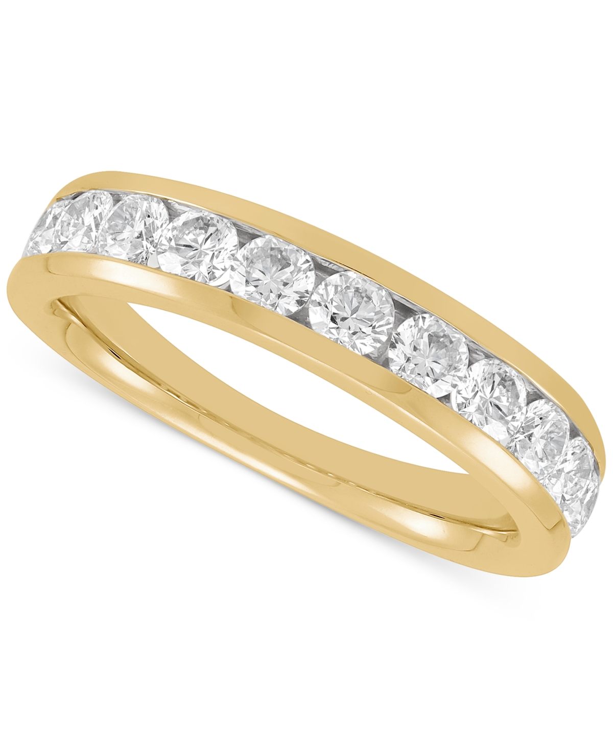 Grown With Love Certified Lab Grown Diamond Channel Set Band (1 Ct. T.w.) In 14k Gold In Yellow Gold