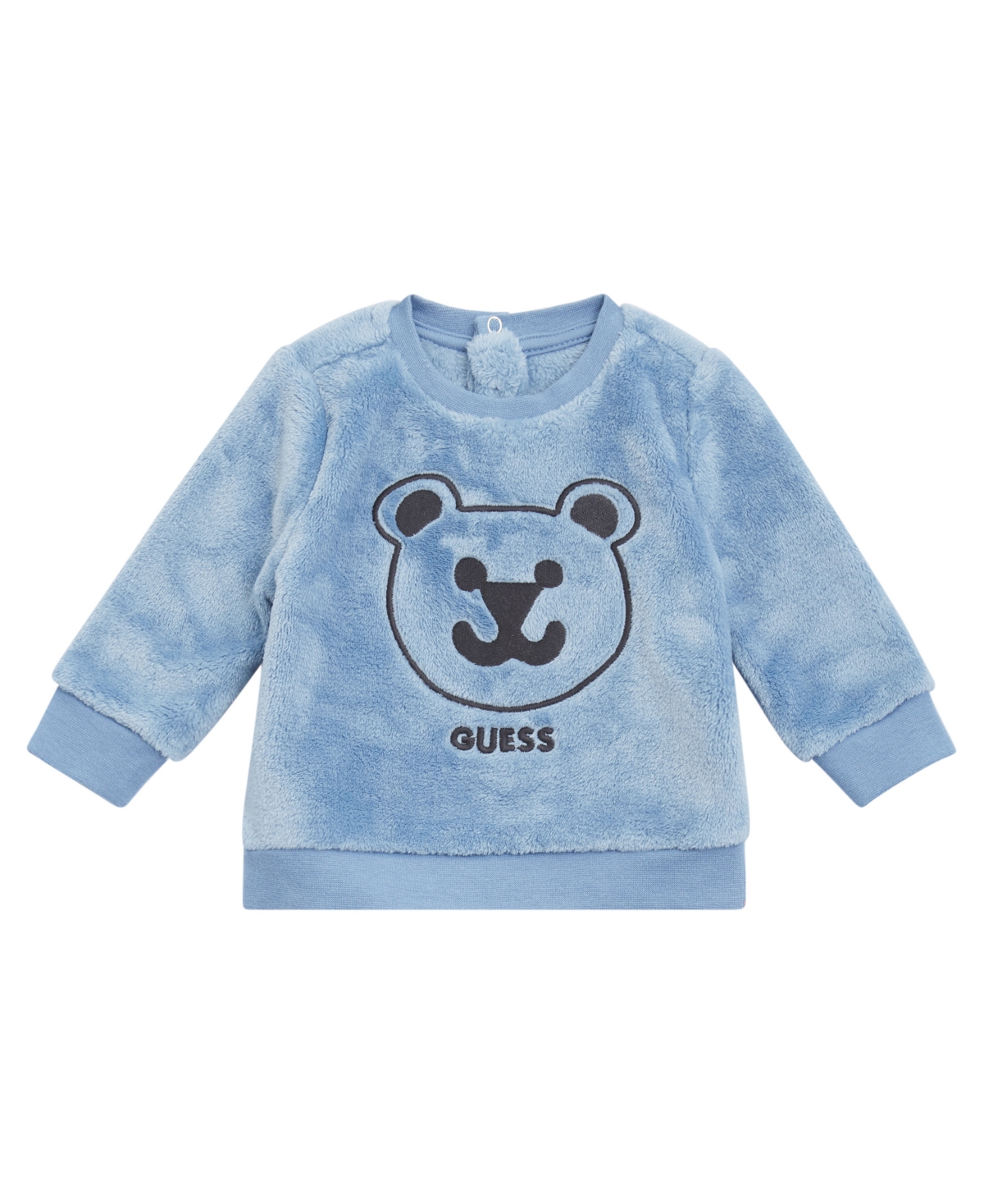 GUESS BABY BOY PLUSH VELOUR TOP AND PANT, 2-PIECE SET 