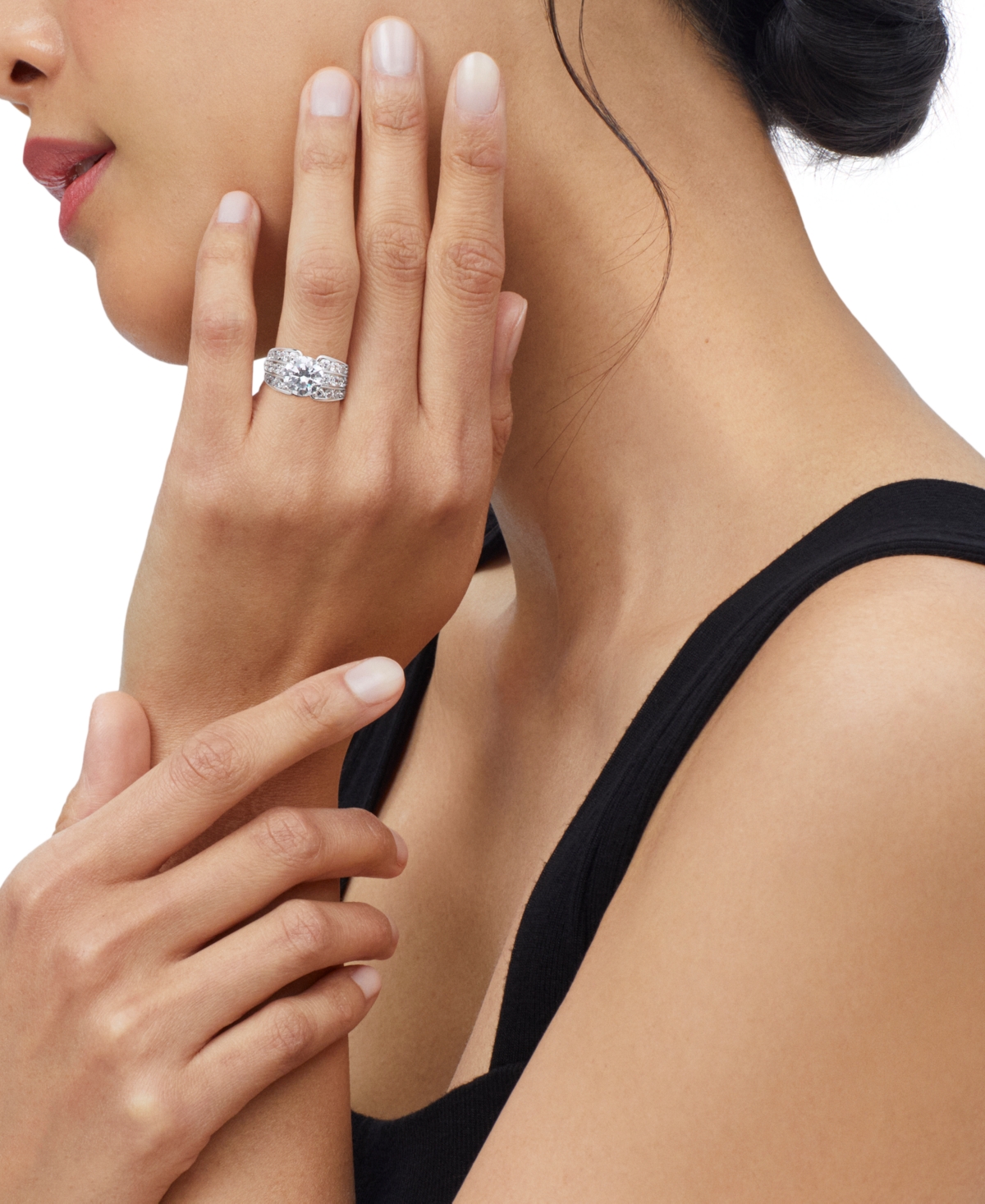 Grown With Love Certified Lab Grown Multirow Engagement Ring (4-1/2 Ct. T.w.) In 14k White Gold In White Gold