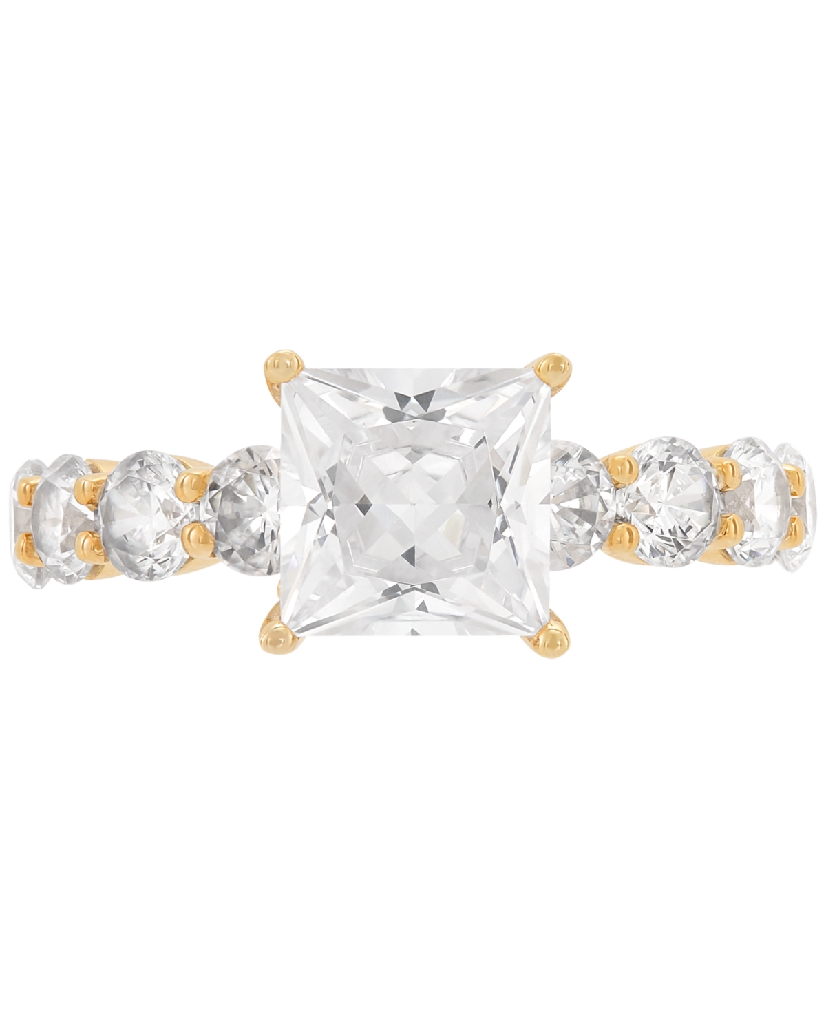 Grown With Love Certified Lab Grown Diamond Princess-cut Engagement Ring (4-1/4 Ct. T.w.) In 14k Gold In Yellow Gold