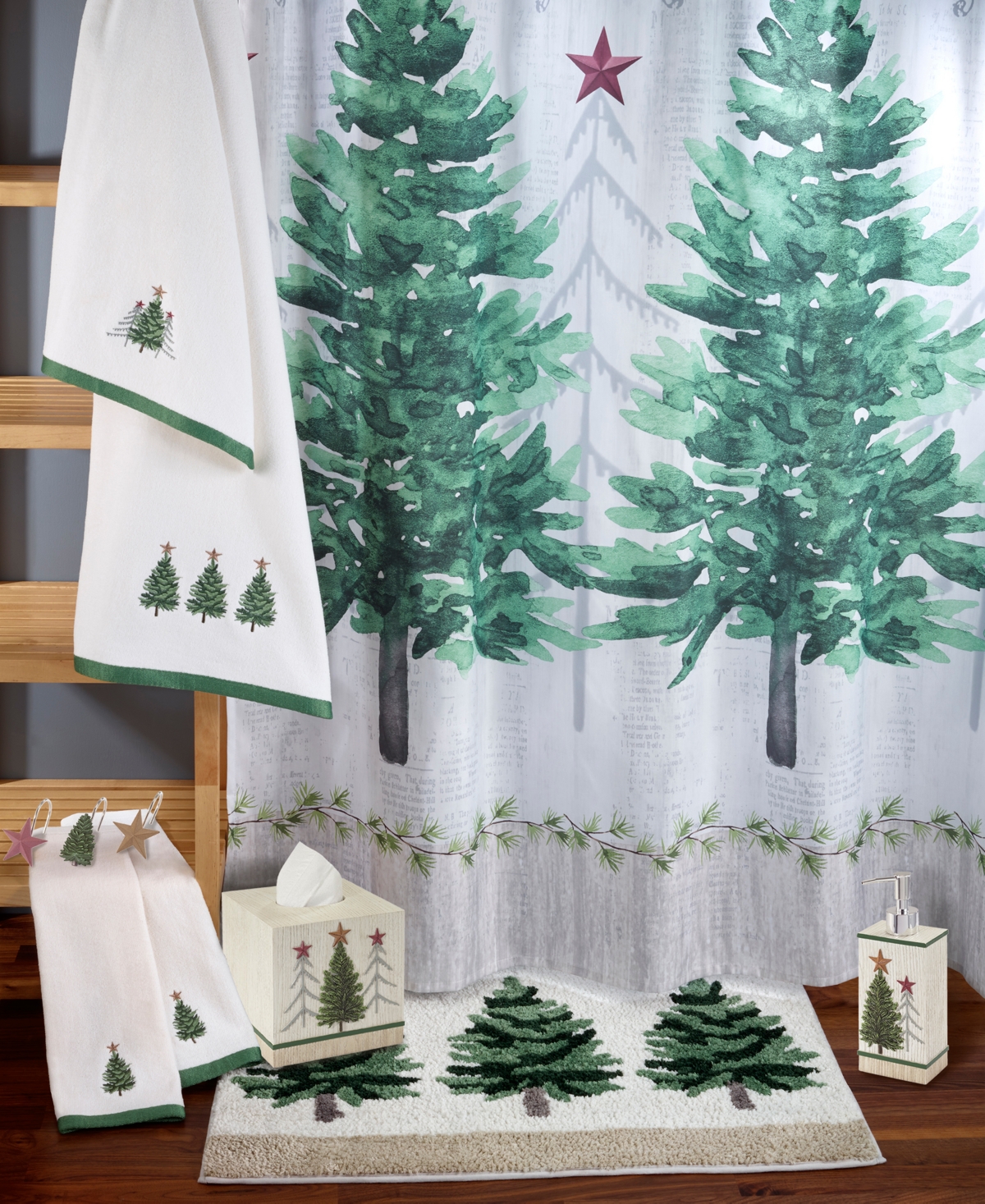 Avanti Pine Trees Resin Tissue Box Cover In Multi Color